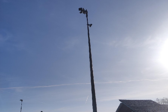 LEDs an der Flutlichtanlage am Sportplatz Vinnum (Foto: Stadt Olfen)